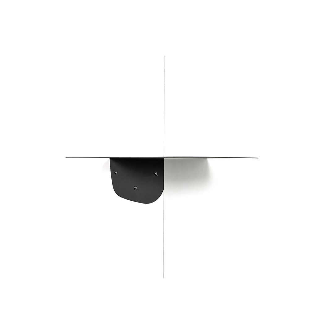 Mensola angolare RING 68x68 cm grigio/antracite